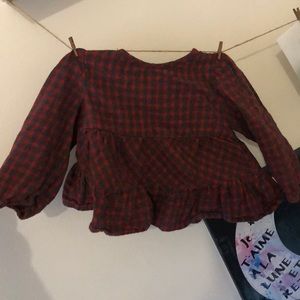 Zara Girl red plaid shirt! Great condition!